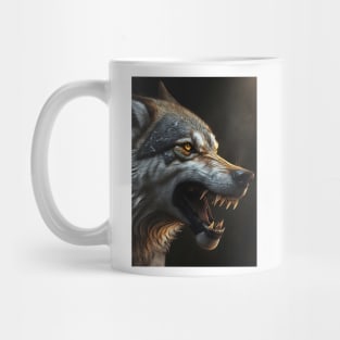 Dark Fantasy Wolf Mug